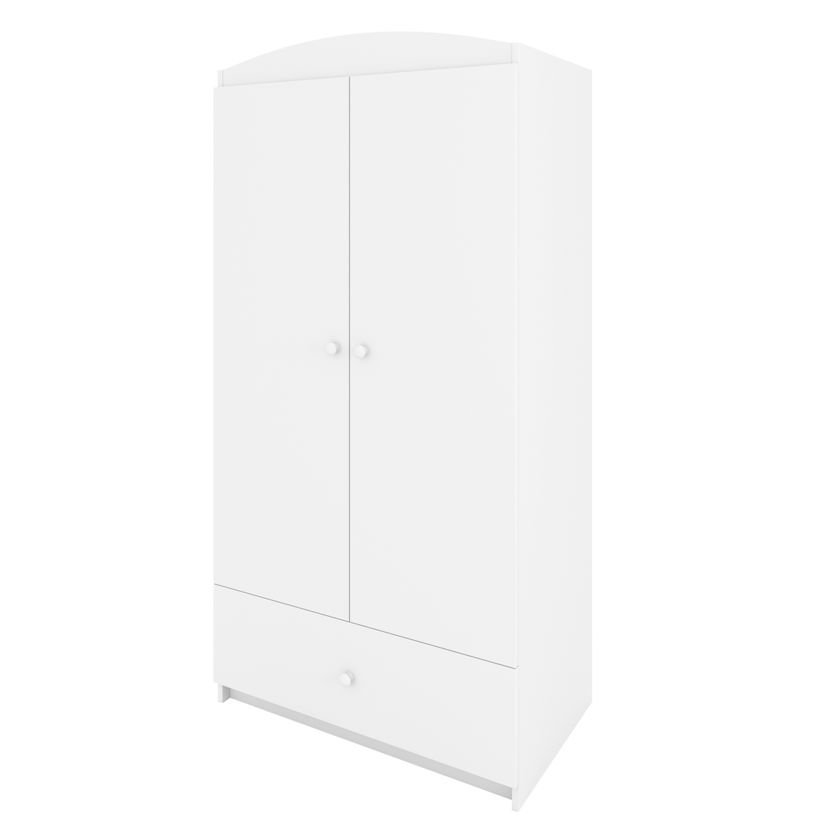KINDERKLEIDERSCHRANK Basic - Weiß, Holzwerkstoff (90/175/52cm) - RAUMHIRSCH FURNITURE
