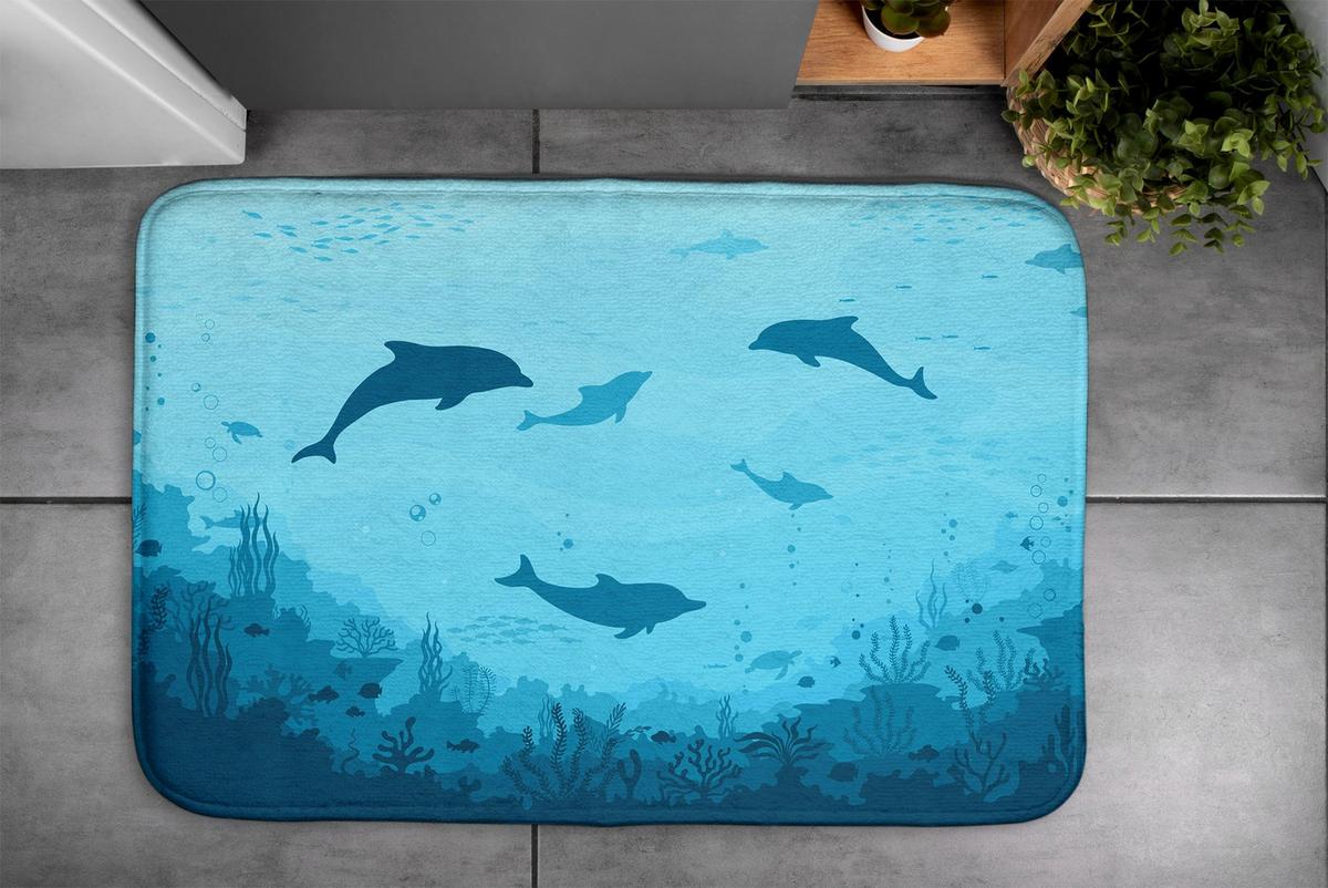 BADTEPPICH 75x45 cm Delphine - Hellblau, Textil (75/45cm) - TULUP