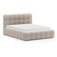 POLSTERBETT Cleo mit Matratze und Topper, 160x200 cm, Hellbraun - Hellbraun, Textil (160/200cm) - Beautysofa
