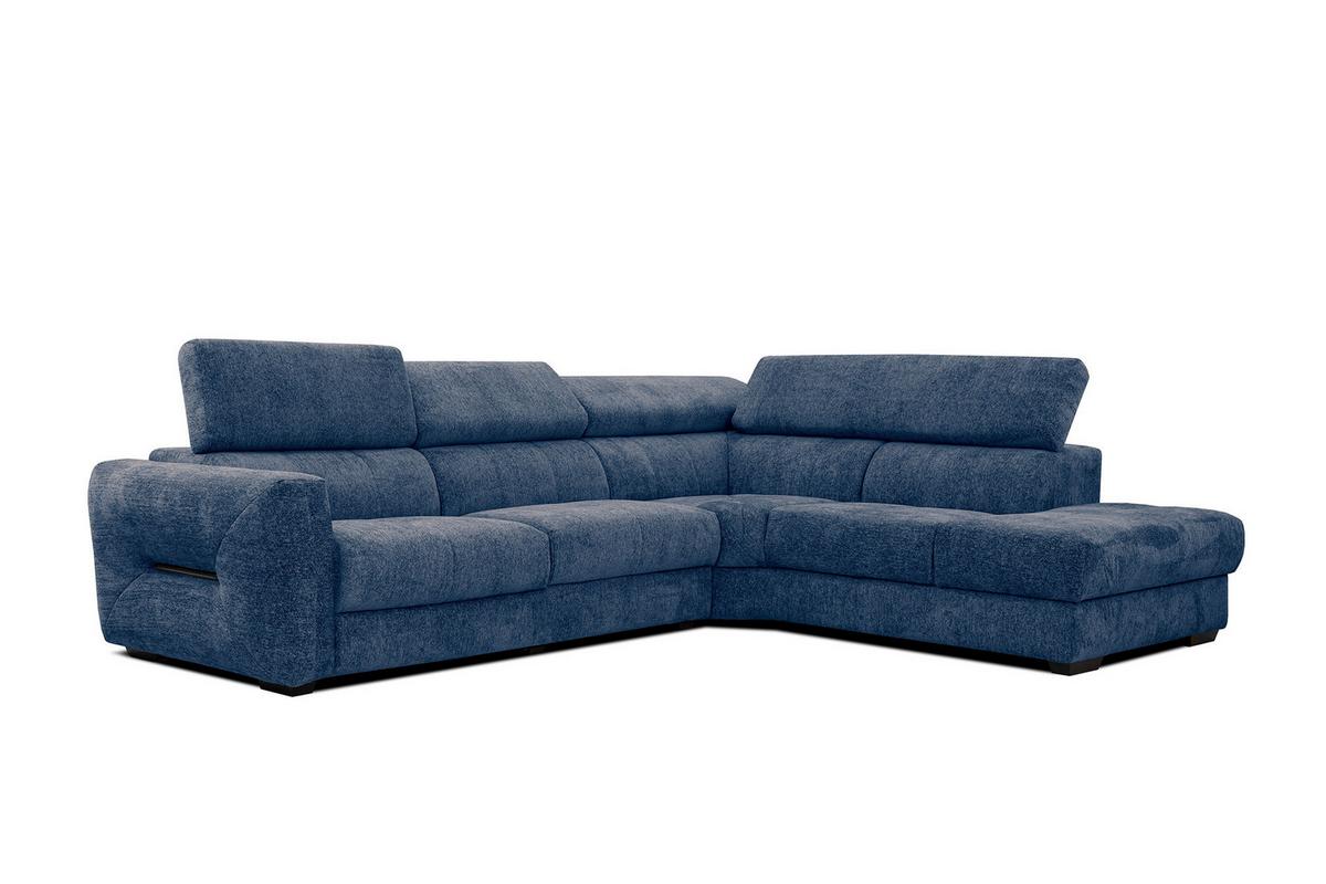 ECKSOFA CALVERA 5-Sitzer, dunkelblau - Dunkelblau, Holzwerkstoff/Textil (298/239cm) - Wozimo