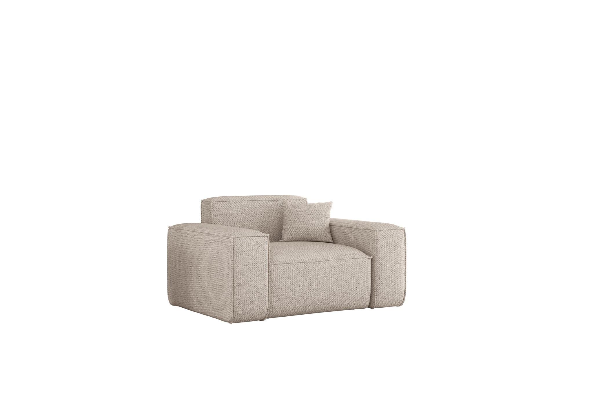 SESSEL Celes Premium In Artico - Creme, Holzwerkstoff/Textil (121/73/90cm) - Fun Möbel