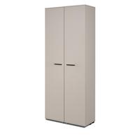 SCHUHSCHRANK Samtfarben 74 cm, Flurschrank aufklappbar für 30 Paar Schuhe - Beige/Schwarz, Holzwerkstoff/Kunststoff (74/181.5/34cm) - Furn.Design