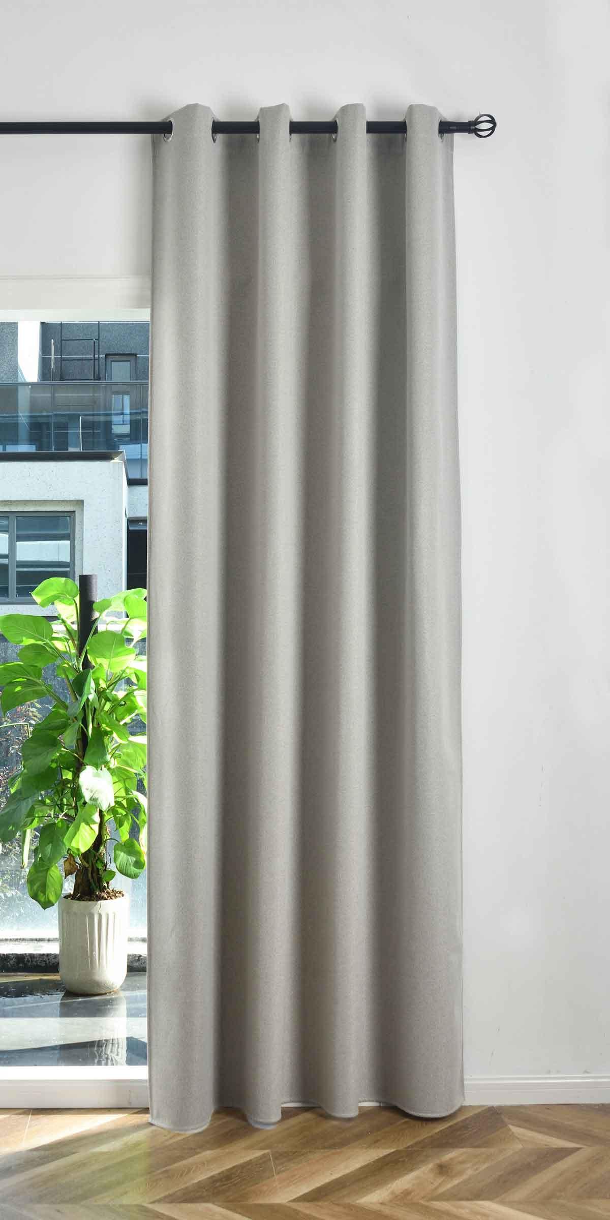 VORHANG MÜNCHEN DARK HxB 225x145 cm Sand - Sandfarben, Textil (145/225/225cm) - Gardinenbox
