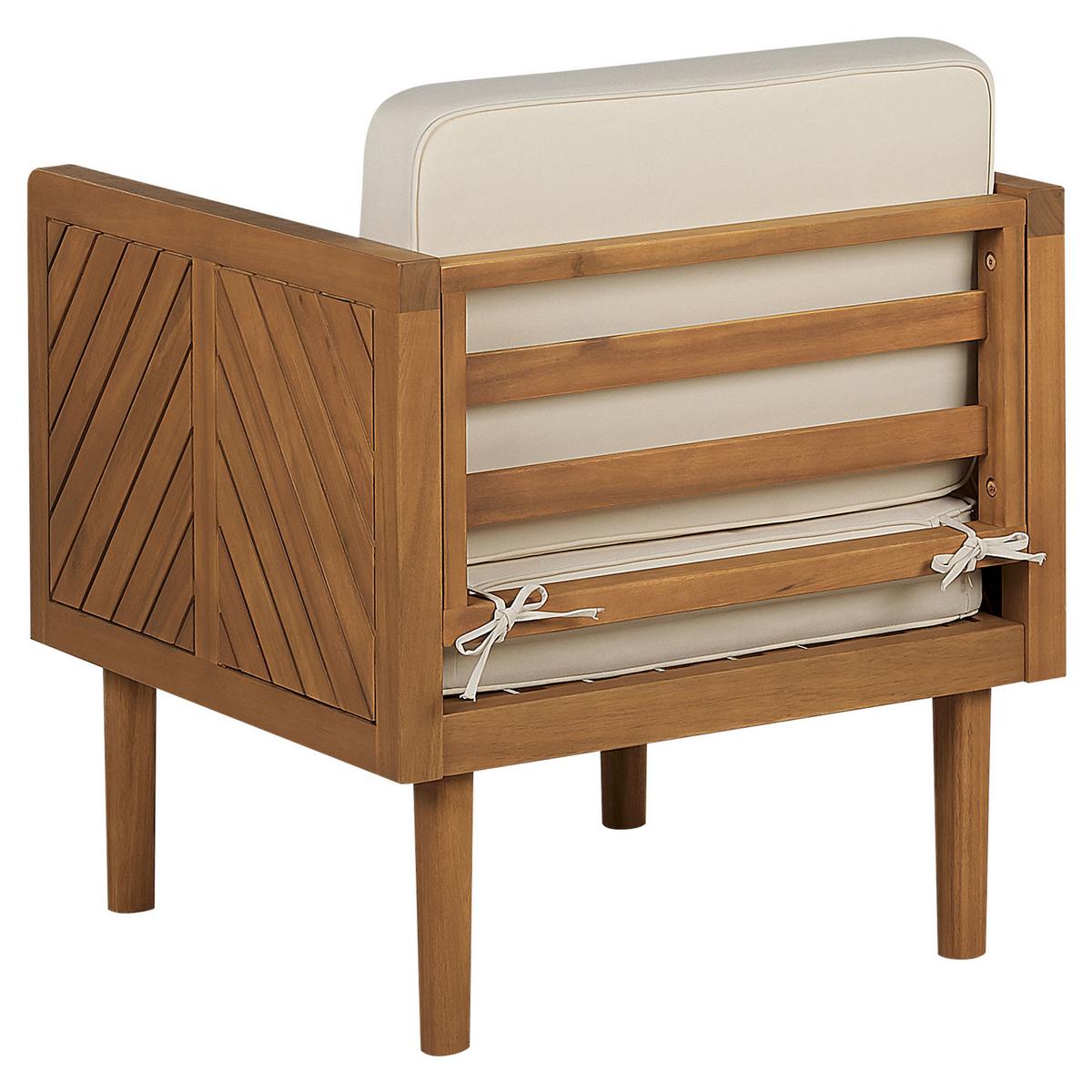 LOUNGE-SET 6-sitzer Akazienholz Hellbraun Baratti - Hellbraun, Holz - Beliani