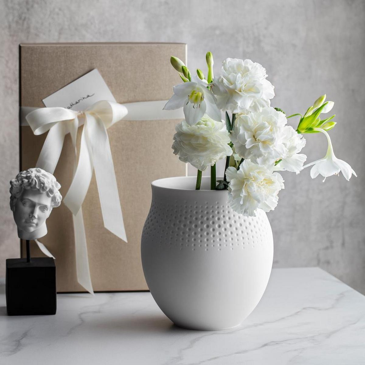 VASE Manufacture Collier Blanc 18 cm - Weiß, Keramik (17.5cm) - Villeroy & Boch