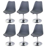ESSZIMMERSTUHL Grau 6er-Set - Dunkelgrau/Grau, Textil (48/80/54cm) - MCW