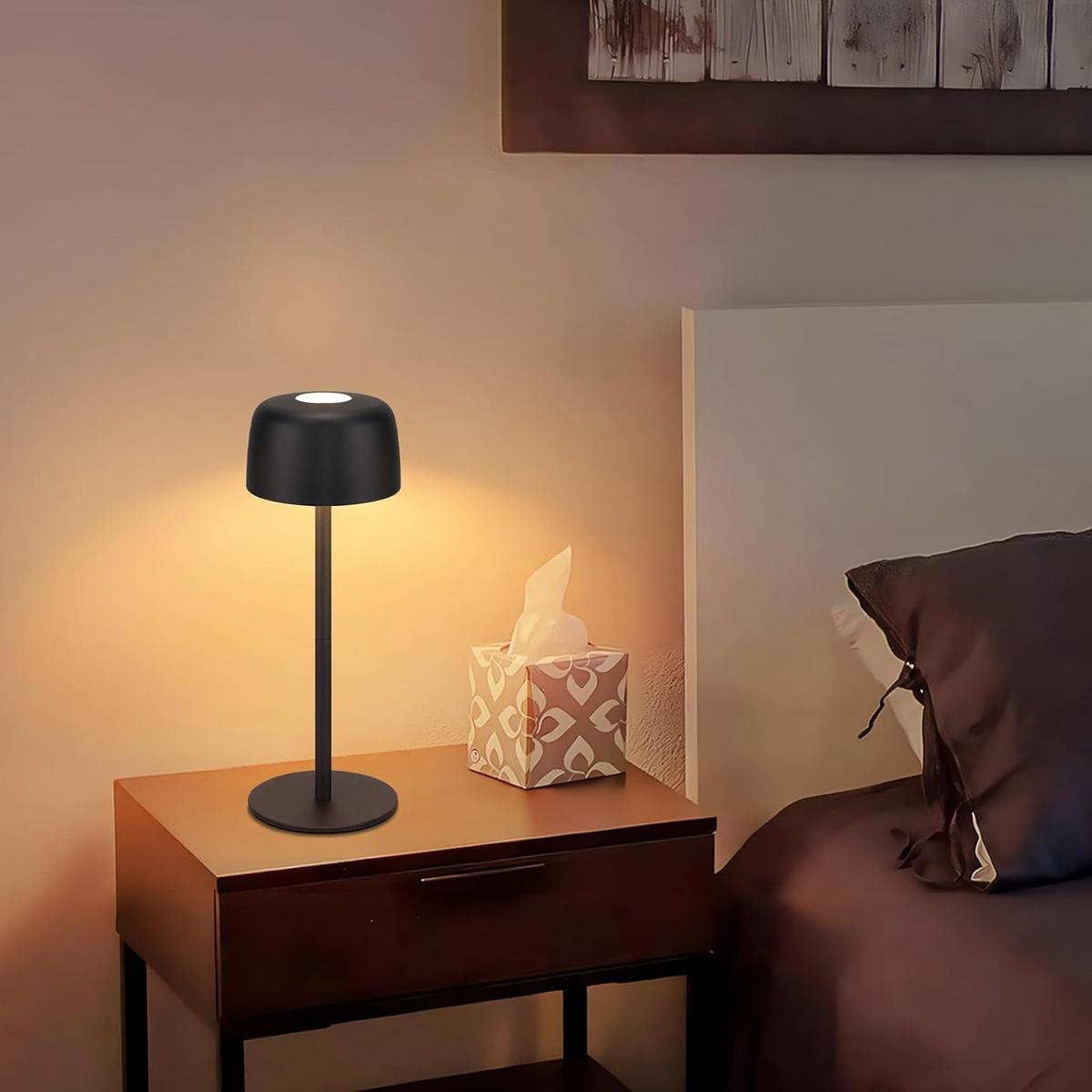 TISCHLAMPE Aquorinr 9/9/25 cm - Schwarz, Kunststoff/Metall (9/9/25cm) - ZMH