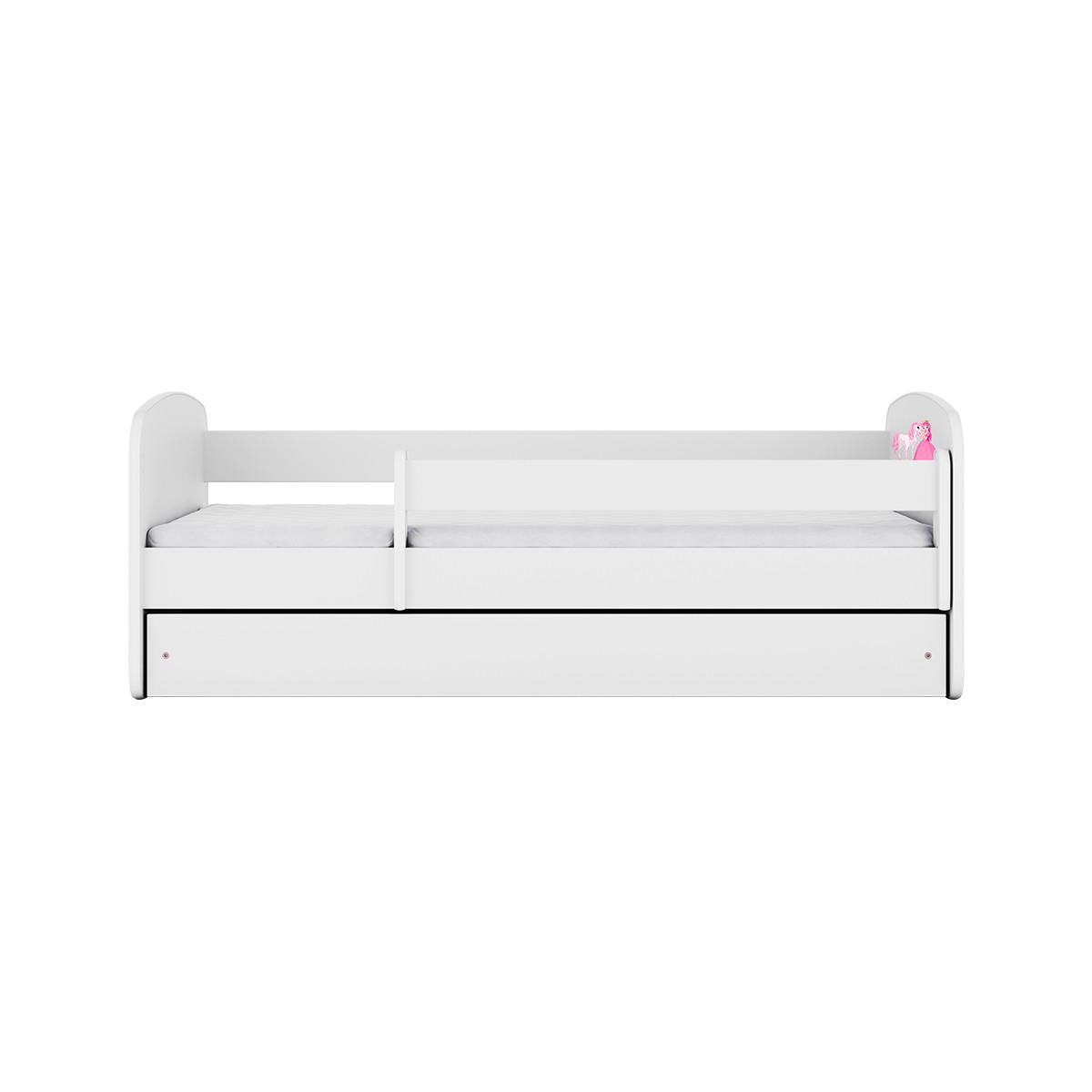BETT Weiß - Pink/Weiß, Holzwerkstoff (80/180cm) - Petits-meubles