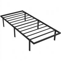 BETTGESTELL Metall Schwarz - Schwarz, Metall (90/200cm) - HOMCOM