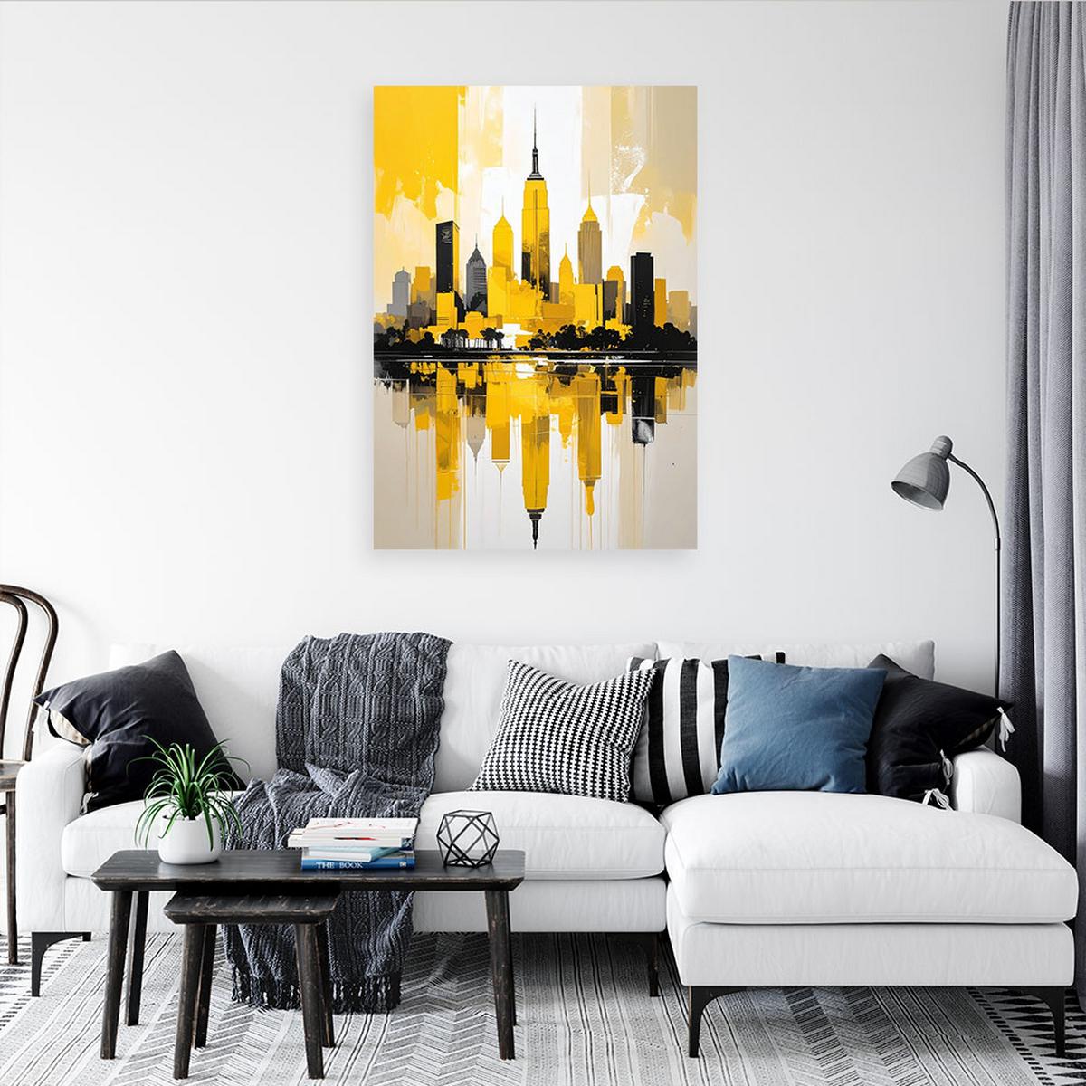 LEINWANDBILD Städte & Architektur 60x90cm - Gelb, Textil (60/90cm) - Feeby