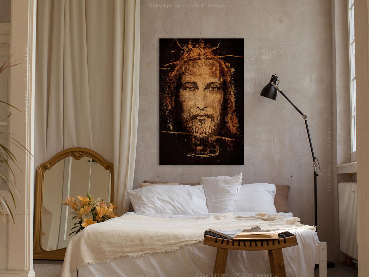 KUNSTDRUCK Schwarz 40/60 cm - Schwarz/Braun, Textil (40/60cm) - KUNSTLOFT