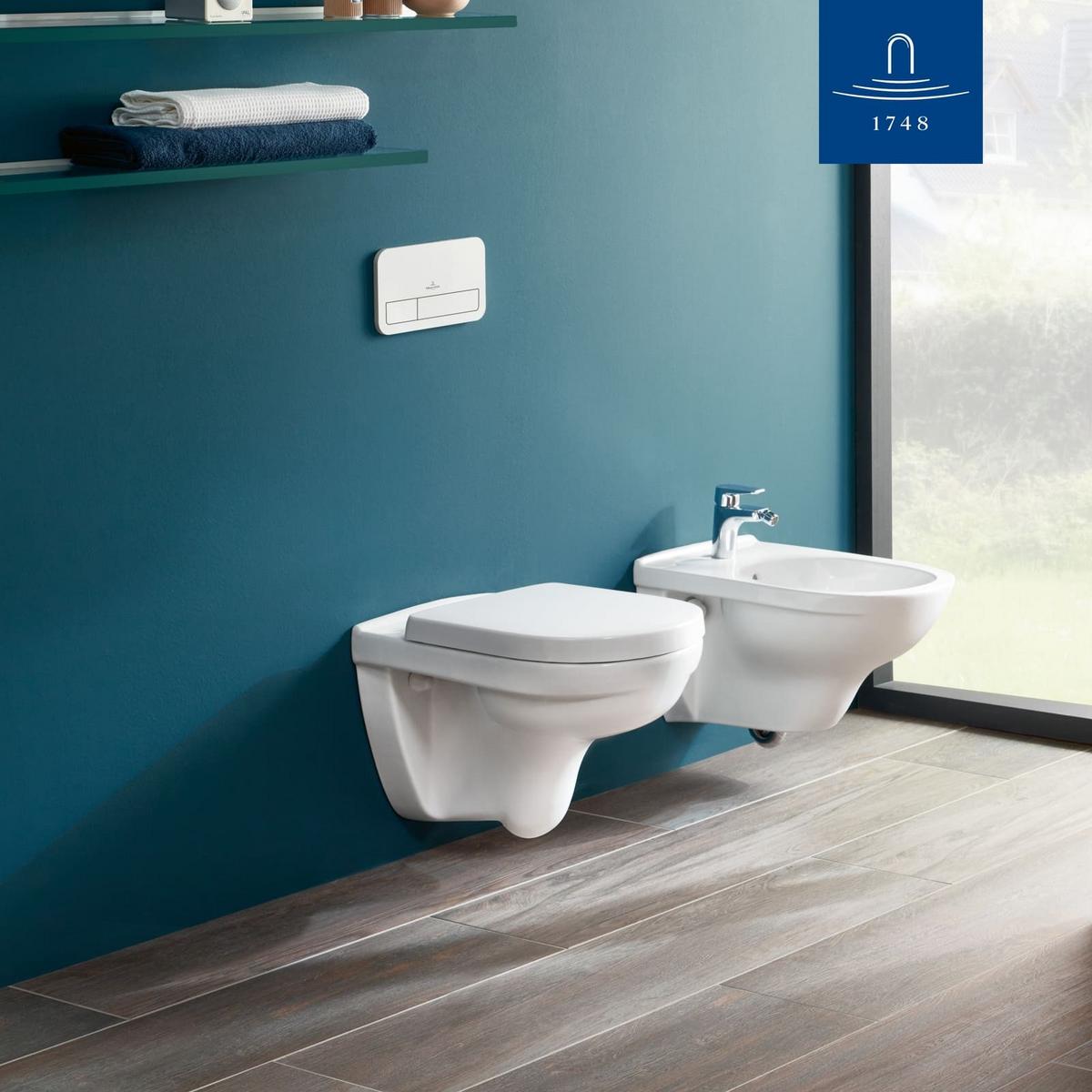 WC-SITZ O.novo weiß 423 x 368 x 51 mm - Weiß, Kunststoff (36.8/5.1/42.3cm) - Villeroy & Boch
