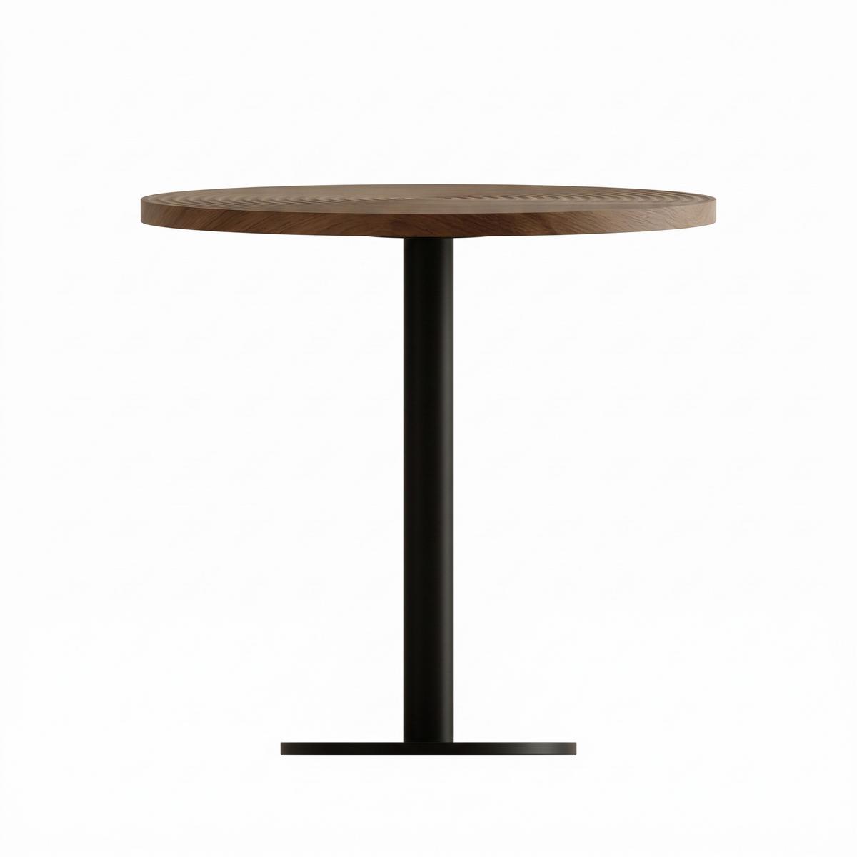 ESSTISCH Rund 80cm Holzoptik Tulpen-Design Moderner Beistelltisch - Naturfarben, Holzwerkstoff/Metall (80/80/76cm) - Urban Meuble