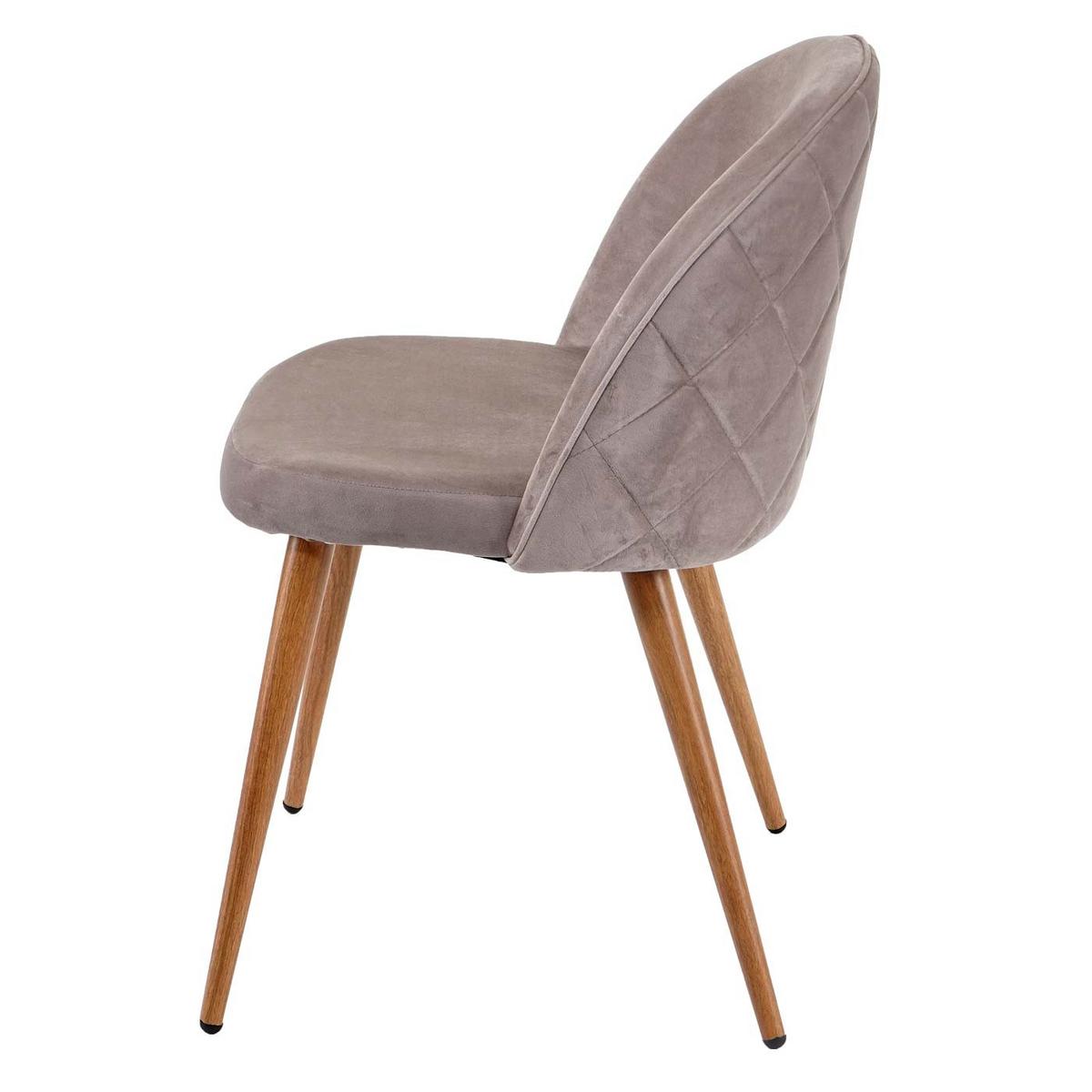 ESSZIMMERSTUHL Grau, Braun 4er-Set - Braun/Grau, Textil (48/77/46cm) - MCW