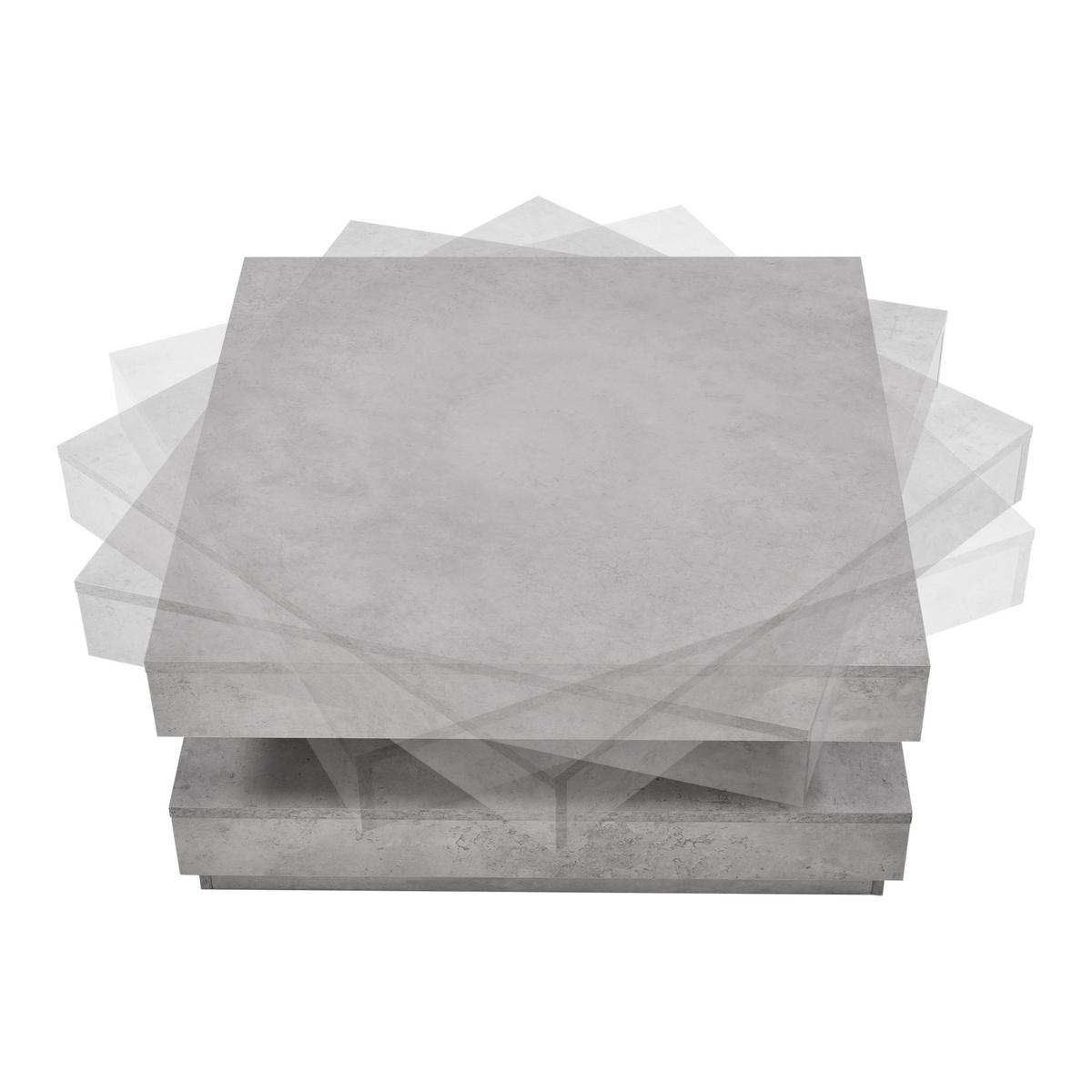 COUCHTISCH Florenz 76/76/38 cm - Grau, Holzwerkstoff (76/76/38cm) - [en.casa]