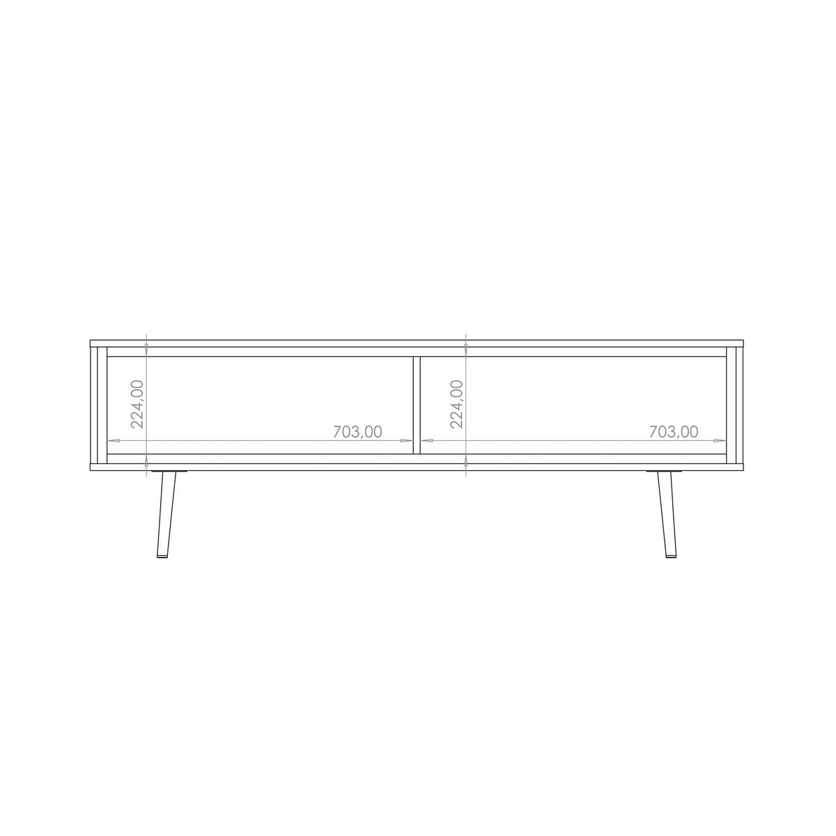 LOWBOARD Lori mit 2 Türen, Push-to-open-Öffnung, kaschmir - Kaschmir, Holzwerkstoff/Metall (150/40/40cm) - Beautysofa