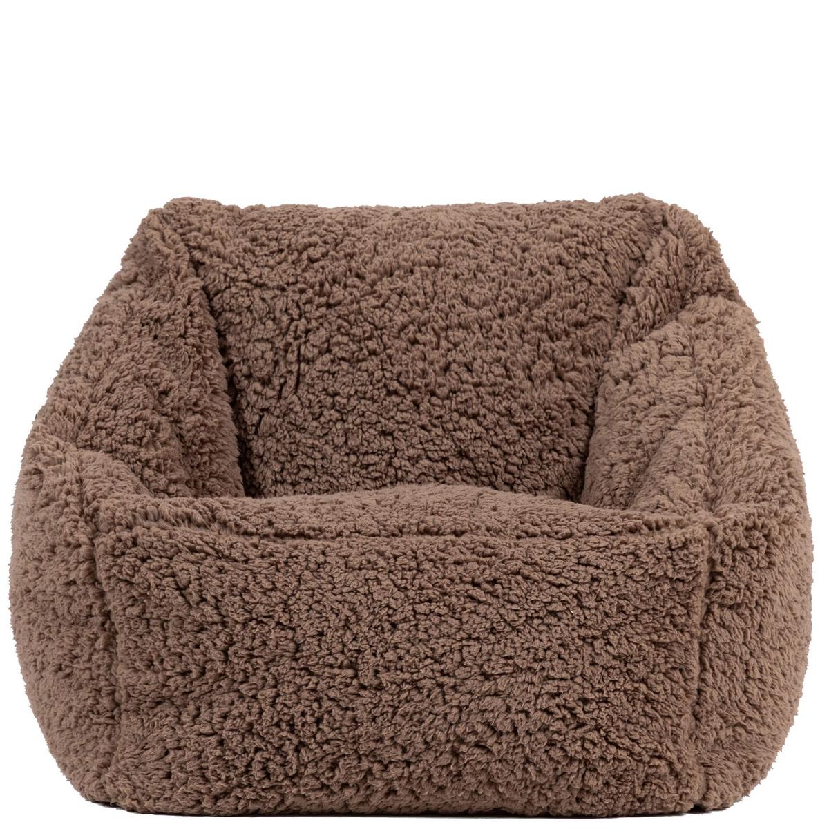 SITZSACK Flauschig für Kinder 2er-Set - Mokka, Kunststoff/Textil (55/44/55cm) - icon