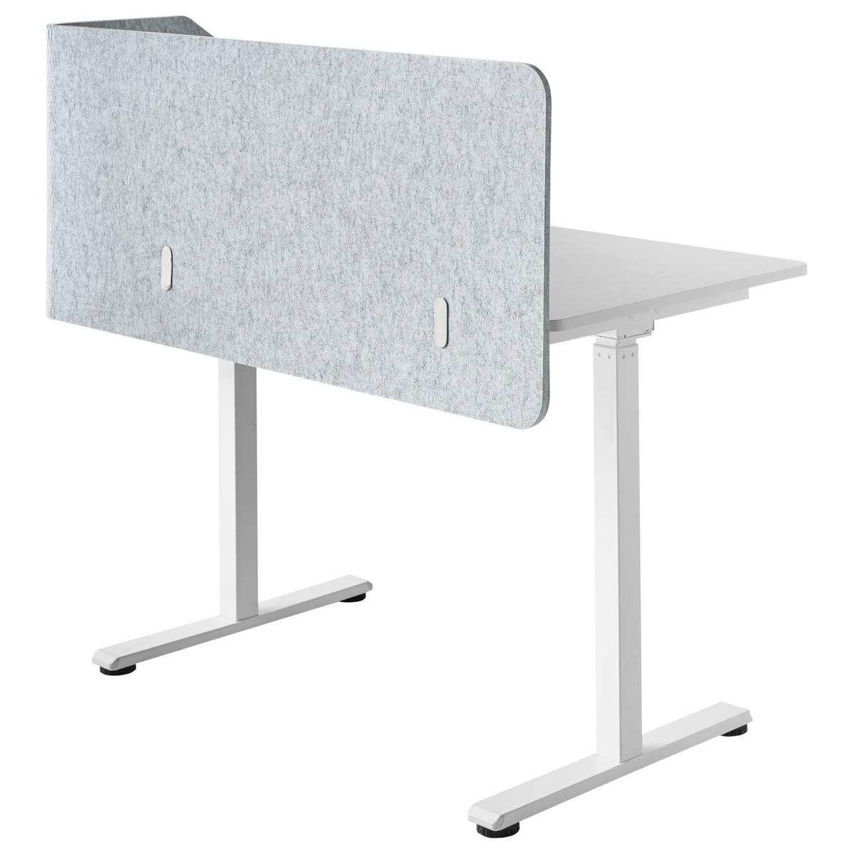 SCHREIBTISCHTRENNWAND 120/50 cm Hellgrau Foldy - Hellgrau, Kunststoff (120/50/1cm) - Beliani