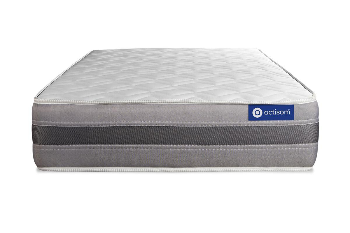 BETT Actimemo relax Memory-Schaum 80 x 200 cm h2 - Kit Bettgestell Grau - Beige/Grau, Karton/Holz (80/200cm) - ACTISOM