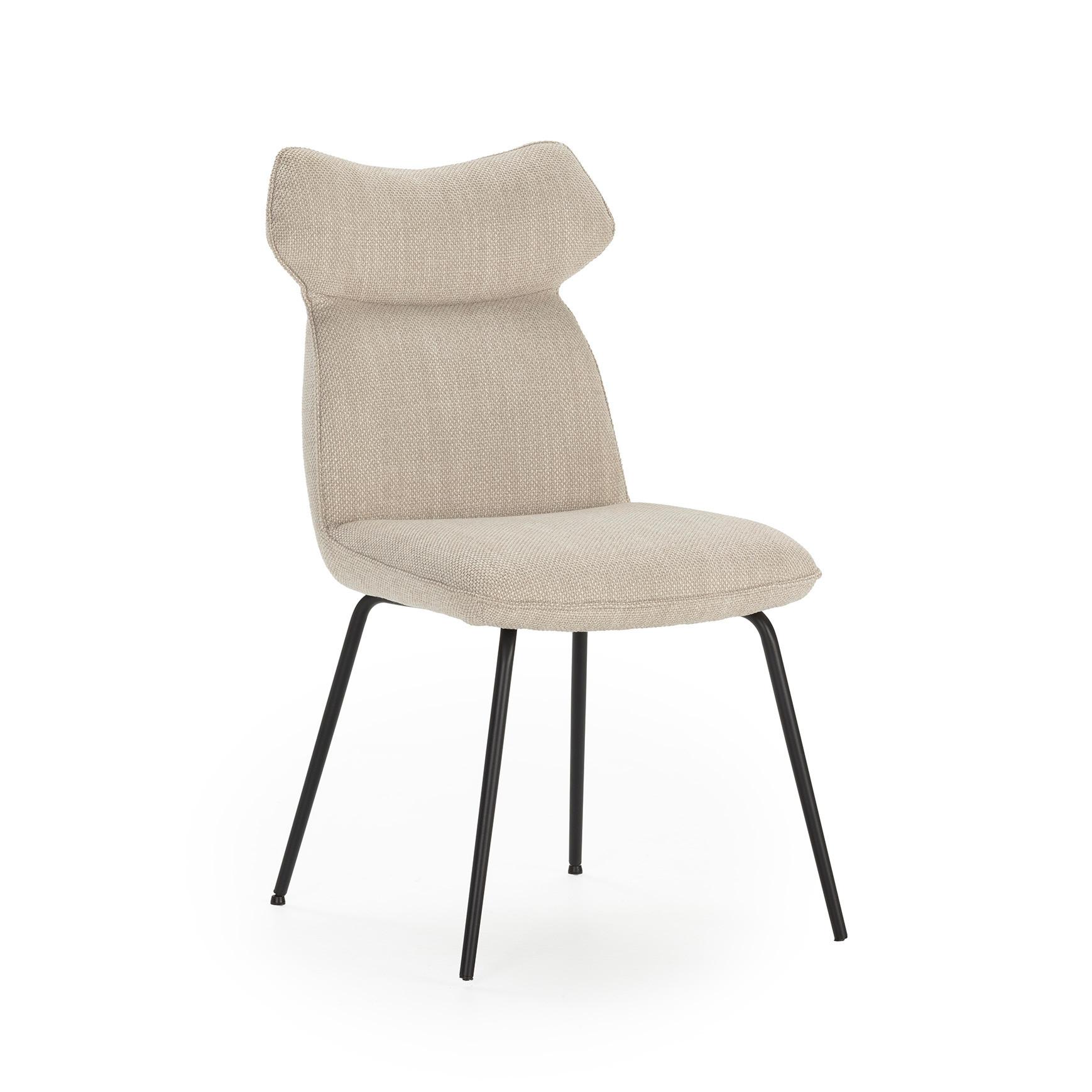 ESSZIMMERSTUHL Dara Beige 47/65/51 cm 2er-Set - Beige, Textil (65/51/47cm) - Calicosy