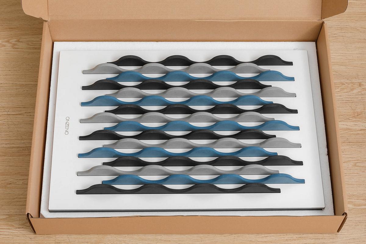 HOLZBILD Schwarz-Weiß 45/65 cm - Blau/Schwarz, Holz (5.46/65cm) - KUNSTLOFT