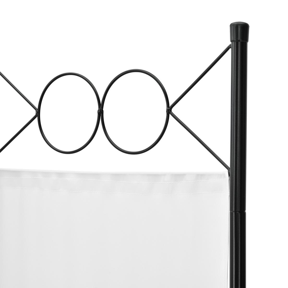 SICHTSCHUTZ Saragossa - Weiß, Textil/Metall (160/2cm) - [en.casa]