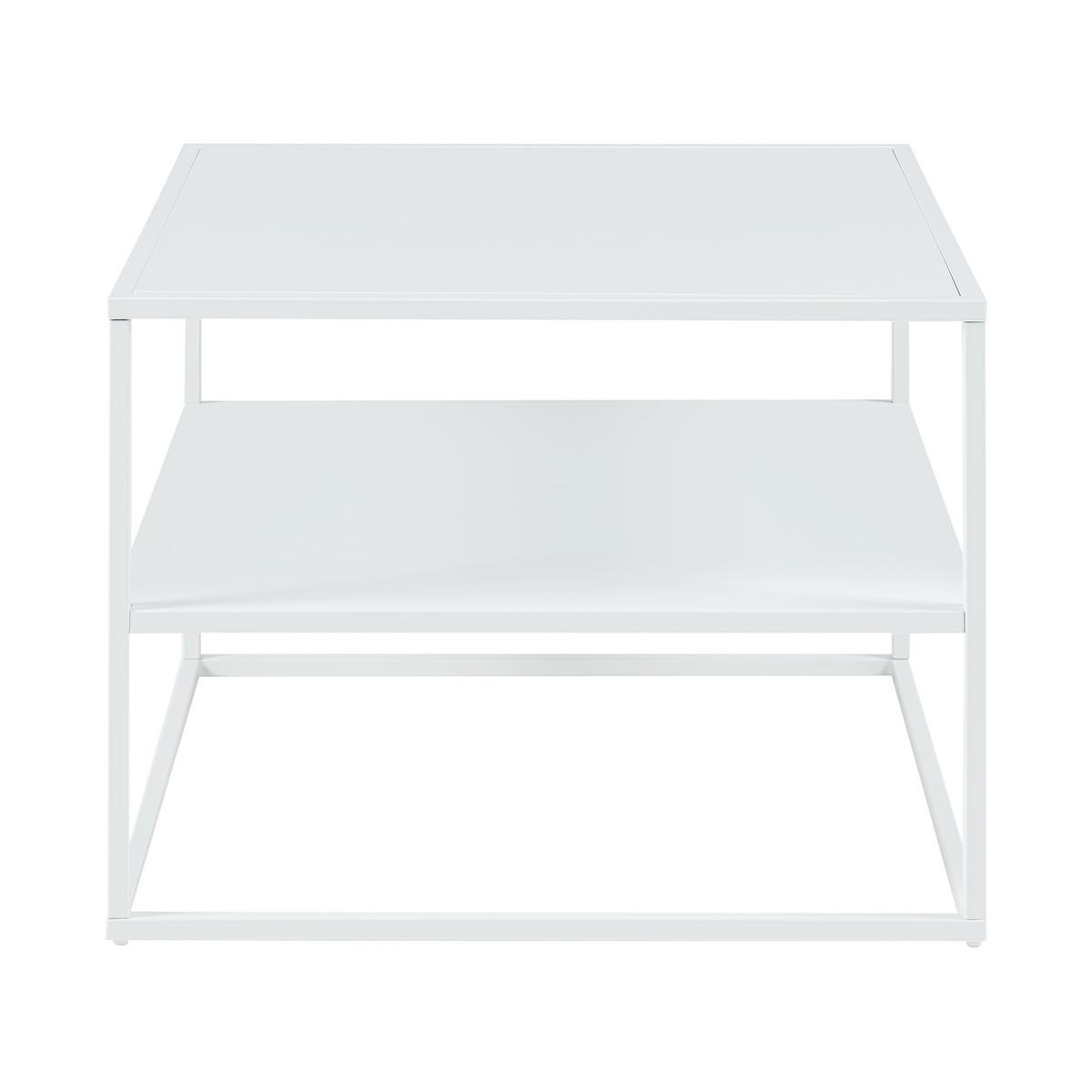 COUCHTISCH Solund 60/60/45 cm - Weiß, Metall (60/60/45cm) - [en.casa]