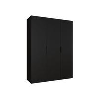 DREHTÜRENSCHRANK Malaga 150 - Schwarz, Holzwerkstoff (150/202/52cm) - MIRJAN24