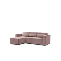 ECKSOFA Schlafsofa Waldo In Poso - Altrosa, Holzwerkstoff/Textil (260/173cm) - Fun Möbel