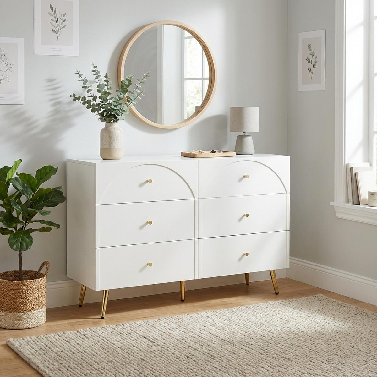 SIDEBOARD Weiß 120/40/85 cm - Weiß, Holzwerkstoff/Metall (40/85/120cm) - Urban Meuble
