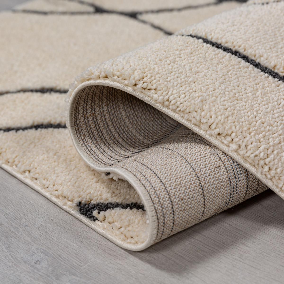 TEPPICH COLN, abstrakt, Creme-Schwarz, 200 x 290 cm - Beige, Textil (290/200cm) - KADIMA DESIGN