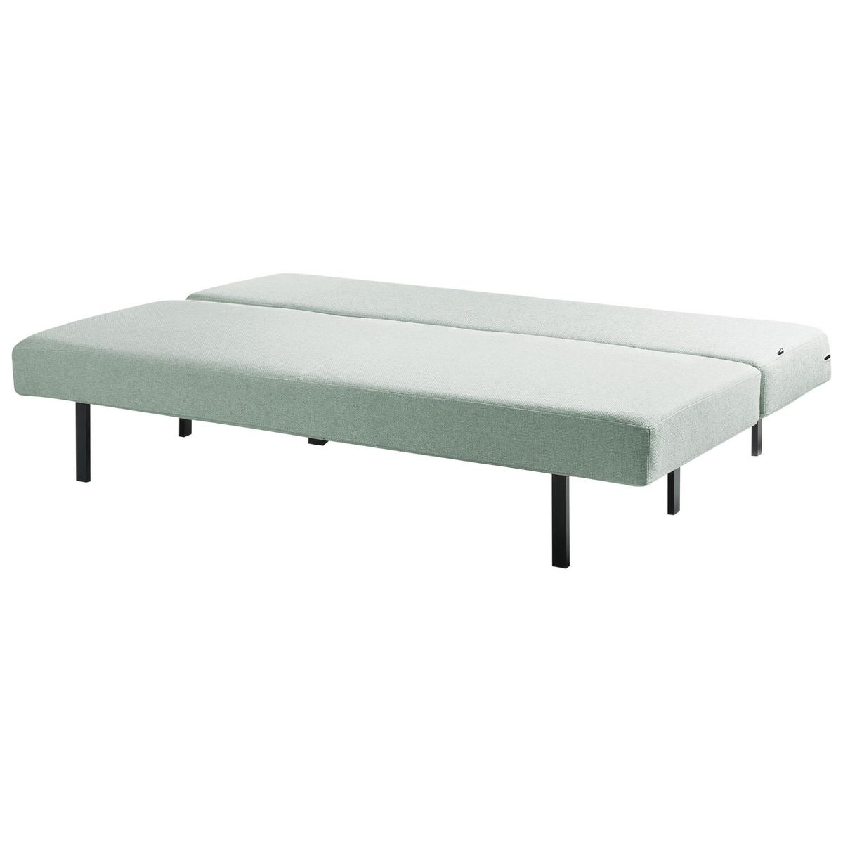 SCHLAFSOFA 3-Sitzer Stoff Hellgrün Roykka - Hellgrün, Textil (201/84/94cm) - Beliani