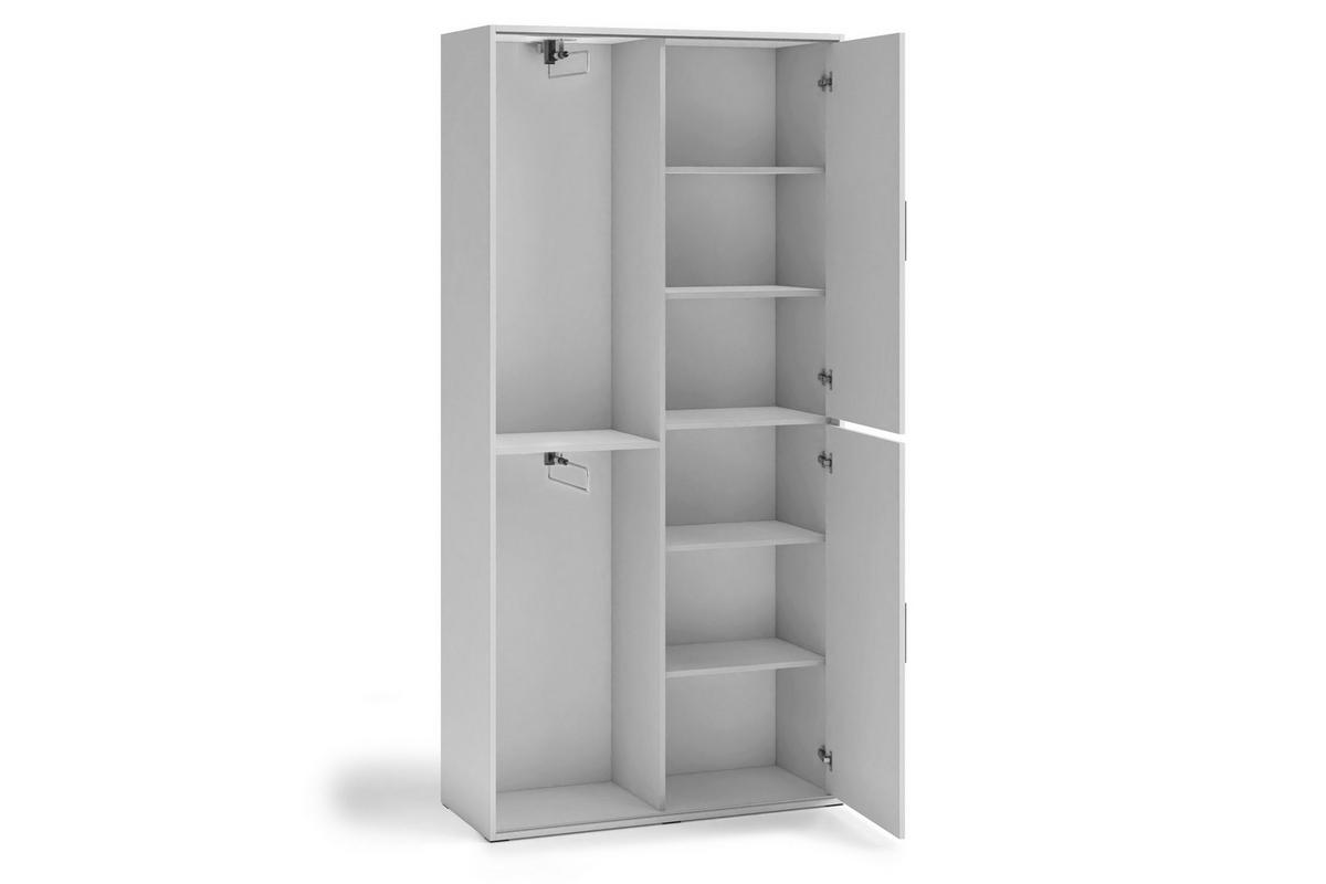 GARDEROBENSCHRANK BENVENO 100/21040 Modern Garderobenschrank Weiß - Weiß, Holzwerkstoff (100/210/40cm) - MASSENO