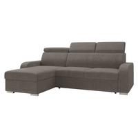 ECKSOFA Oslo 2rLC - Hellbraun/Silberfarben, Holz/Textil (235/170cm) - MIRJAN24