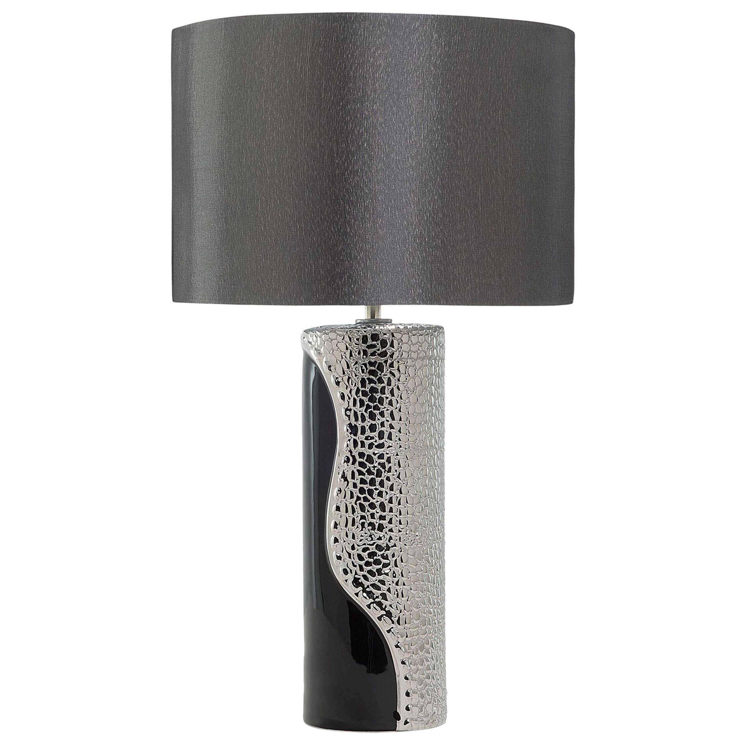 TISCHLAMPE Aiken 30/30/52 cm - Schwarz, Keramik (30/30/52cm) - Beliani