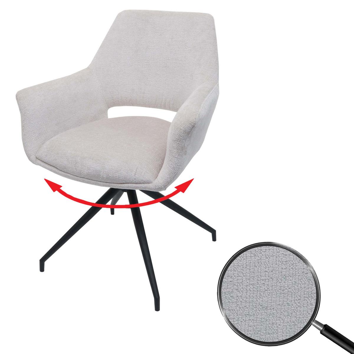 ESSZIMMERSTUHL Cremeweiß - Creme/Weiß, Textil (65/86/60cm) - MCW