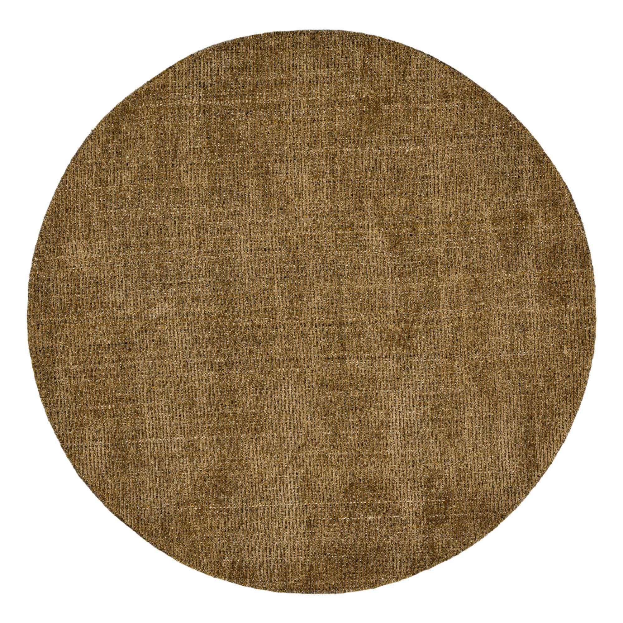 HANDWEBTEPPICH Venus 120x120 cm - Goldfarben, Textil (120/120cm) - THEKO