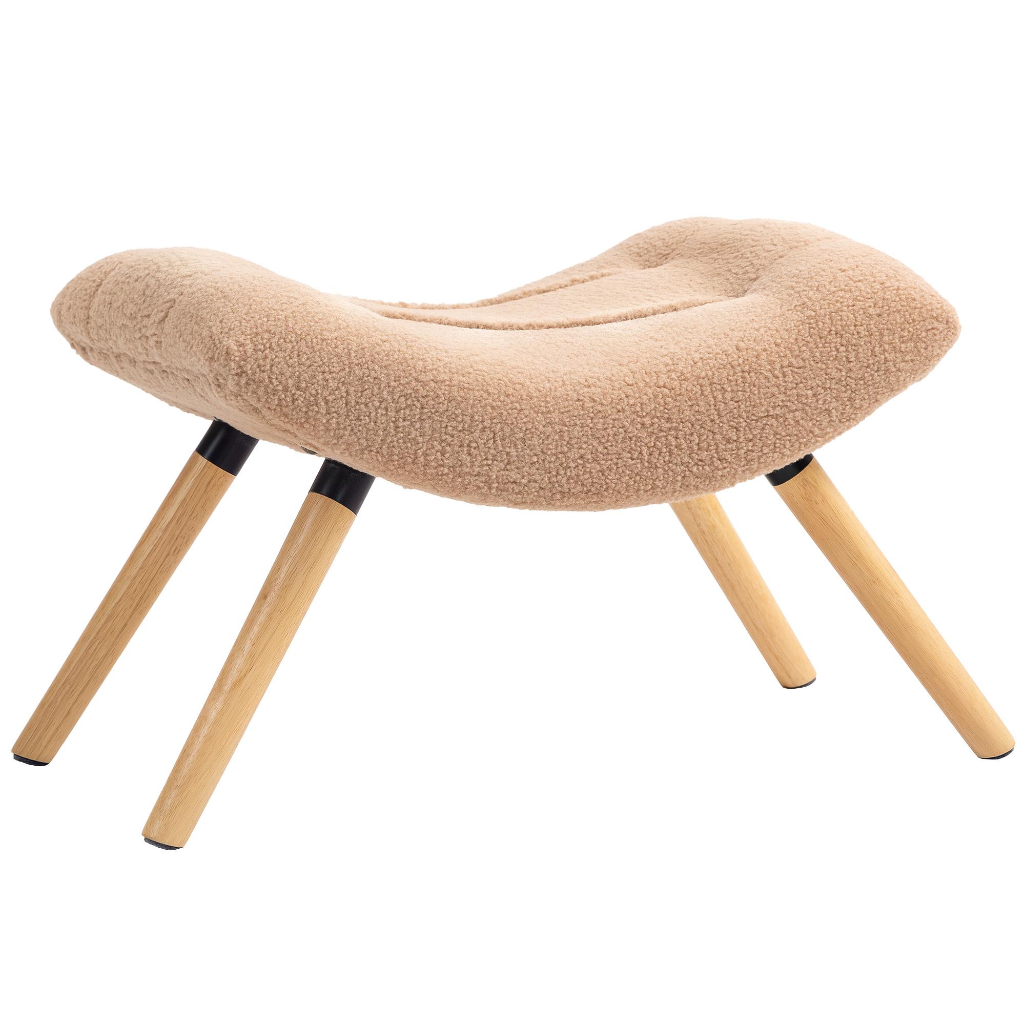 SITZHOCKER, Fußhocker, Polsterhocker, Fußstütze bis 120 kg belastbar Braun - Braun, Kunststoff (45/38/67cm) - HOMCOM