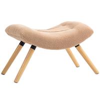 SITZHOCKER, Fußhocker, Polsterhocker, Fußstütze bis 120 kg belastbar Braun - Braun, Kunststoff (45/38/67cm) - HOMCOM
