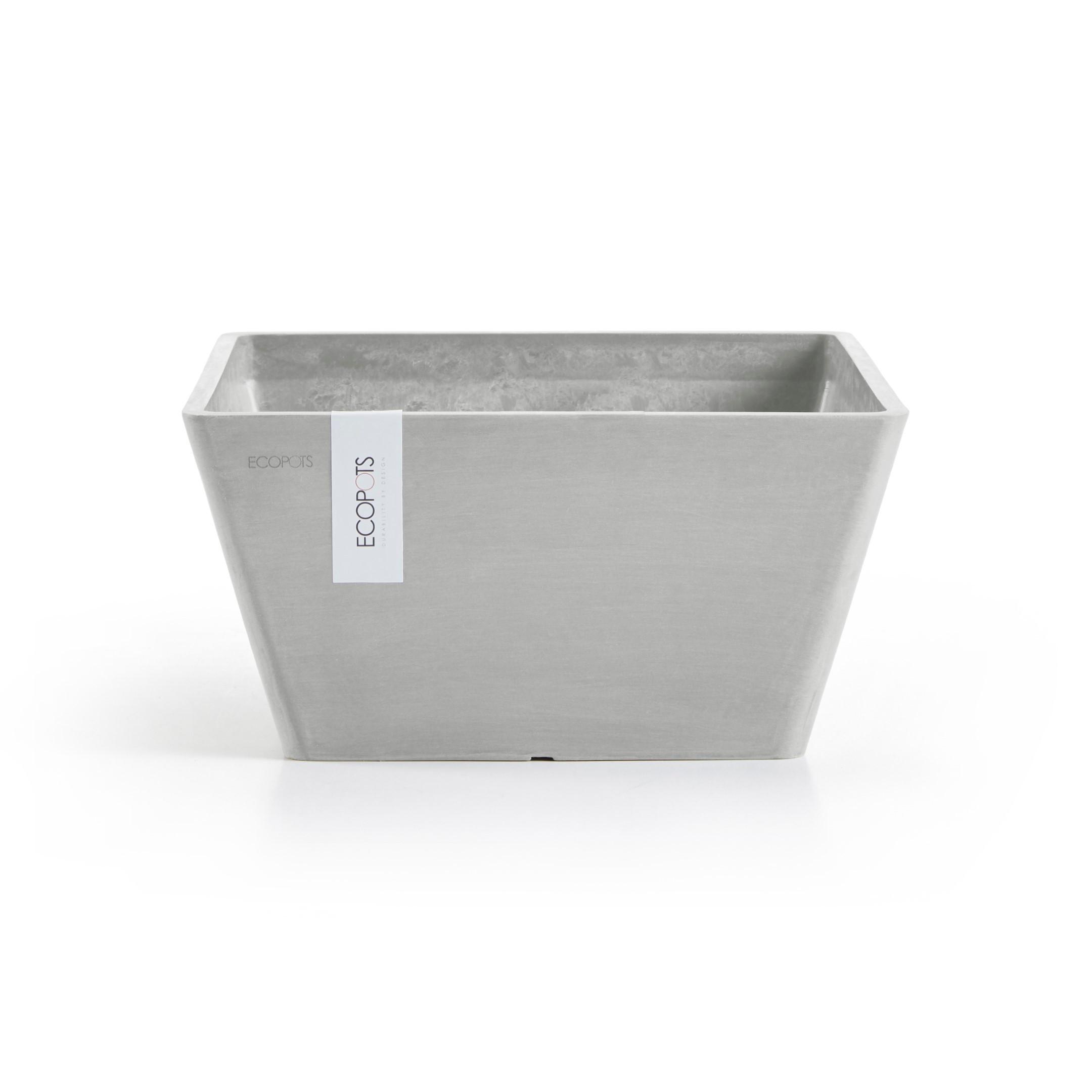 BLUMENTOPF Berlin 31,2/31,2/15,7 cm Hellgrau - Hellgrau, Kunststoff (31.2/15.7cm) - Ecopots