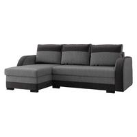 ECKSOFA Jozef - Dunkelgrau/Schwarz, Holz/Textil (230/140cm) - MIRJAN24