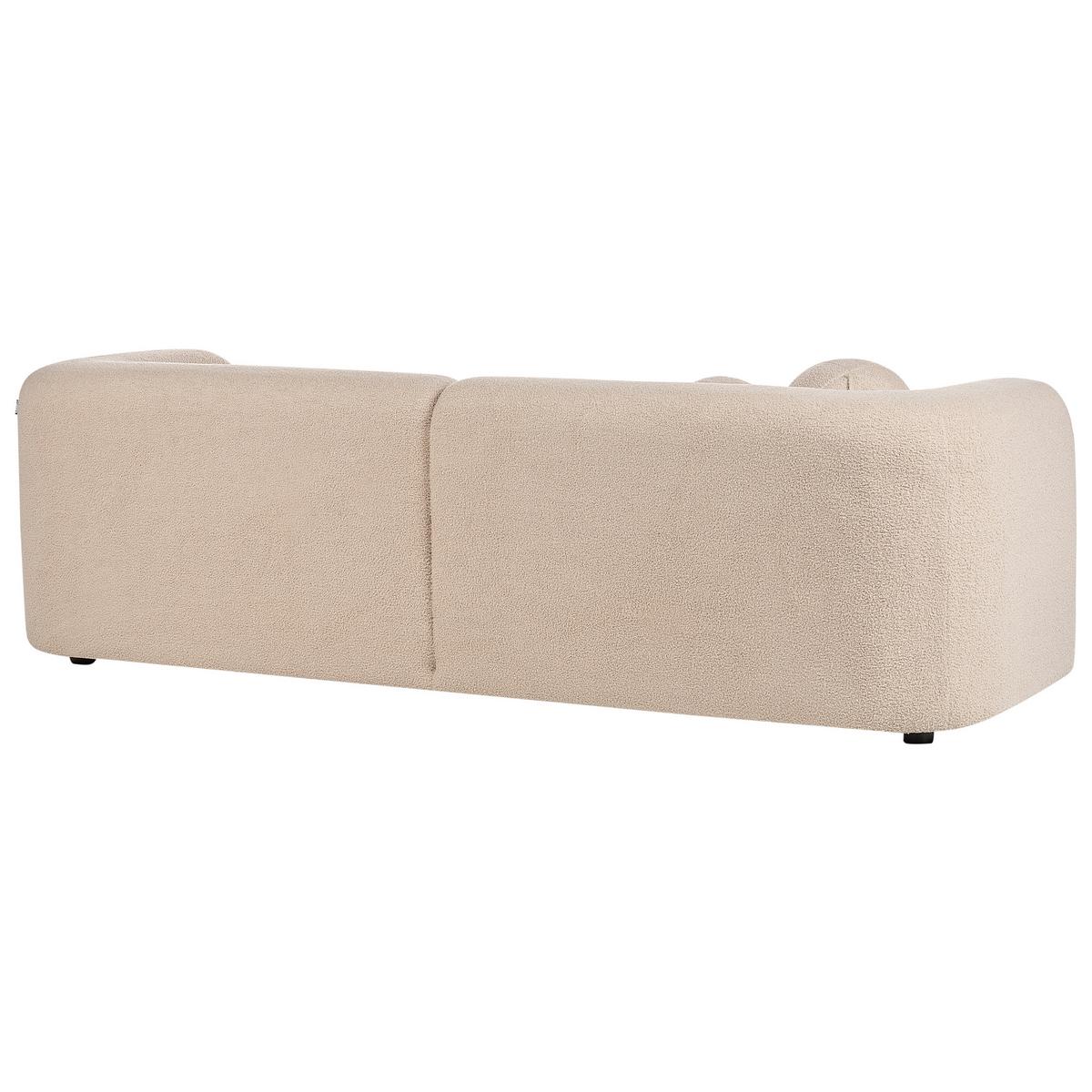 5-SITZER-SOFA SET Bouclé beige Leiren - Beige, Textil (83/83/224cm) - Beliani