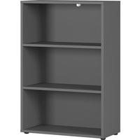AKTENREGAL-UNIVERSAL FRANKFURT 80 cm | 3 Ordnerhöhen (2 Böden) | Graphit - Schwarz, Holzwerkstoff (80/120/40cm) - KADIMA DESIGN