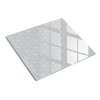 GLASPLATTE 60x52 cm Geometrische Figuren - Grau, Glas (60/0.4/52cm) - TULUP