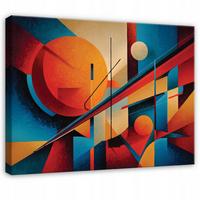 BILDER Abstrakt Pop Art Bunt 100x70 - Multicolor, Holzwerkstoff (100/70cm) - Wallarena