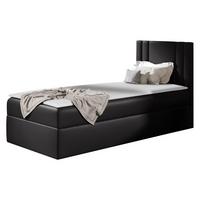 BOXBETT Carmen Mini, Seite zum Öffnen des Bettkastens: Rechts - H3 - Schwarz, Holz (90/200cm) - MIRJAN24
