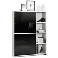 HIGHBOARD Cuba Türen in Schwarz Hochglanz - Schwarz Hochglanz, Holzwerkstoff (79/105.5/35.5cm) - Vladon