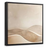 LEINWAND Bilder mit Rahmen - Beige - Natur - Abstrakt - Modern - 20x20 - Beige, Textil (20/20cm) - MuchoWow