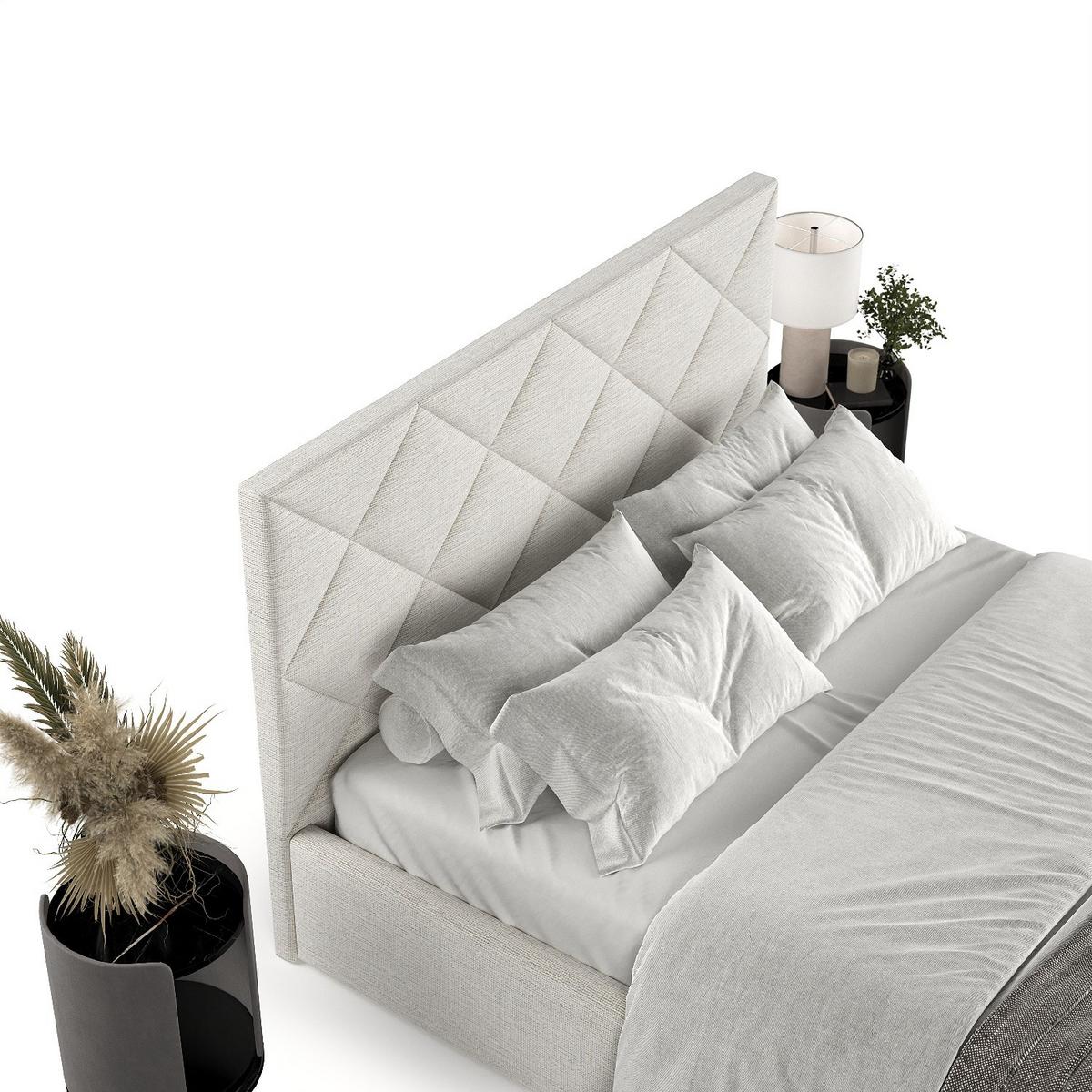 POLSTERBETT Torno 140/200 cm Beige im Inari Stoff - Beige/Schwarz, Holz/Holzwerkstoff (140/200cm) - AltaBeds
