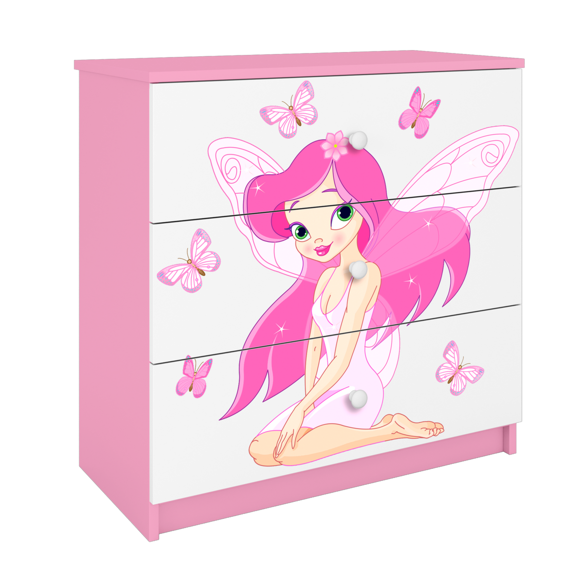 KOMMODE Babydreams Elfe II 81/81/41 - Rosa, Holzwerkstoff (81/81/41cm) - RAUMHIRSCH FURNITURE
